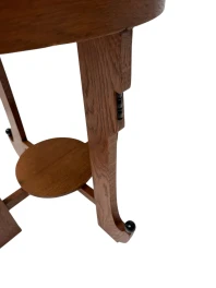 Art Deco Amsterdamse School Oak Side Table, 1920s